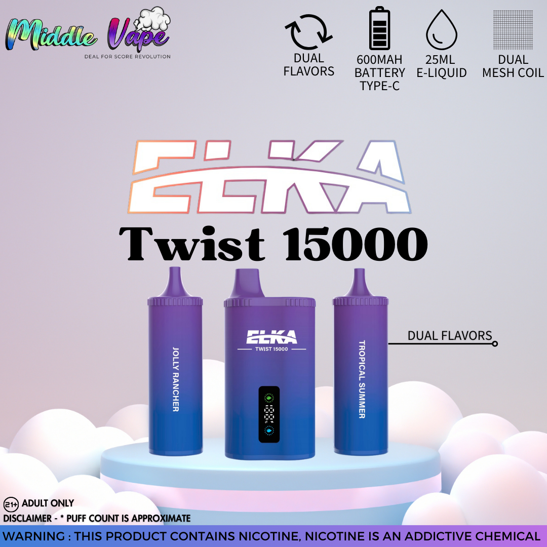 ELKA Twist 15000 Disposable Vape Jolly Rancher/Tropical Summer