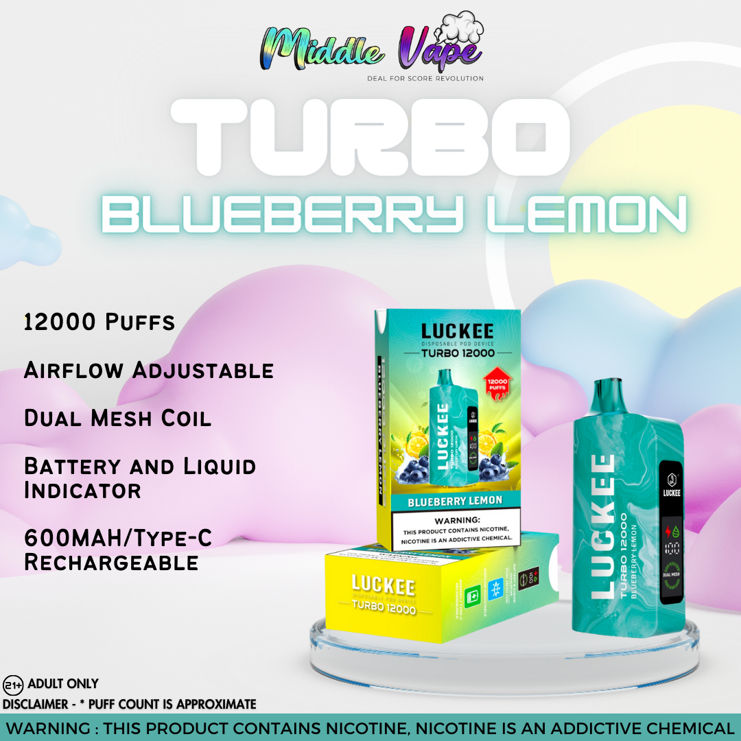 VAPROMA TURBO 12000 Disposable Vape Blueberry Lemon