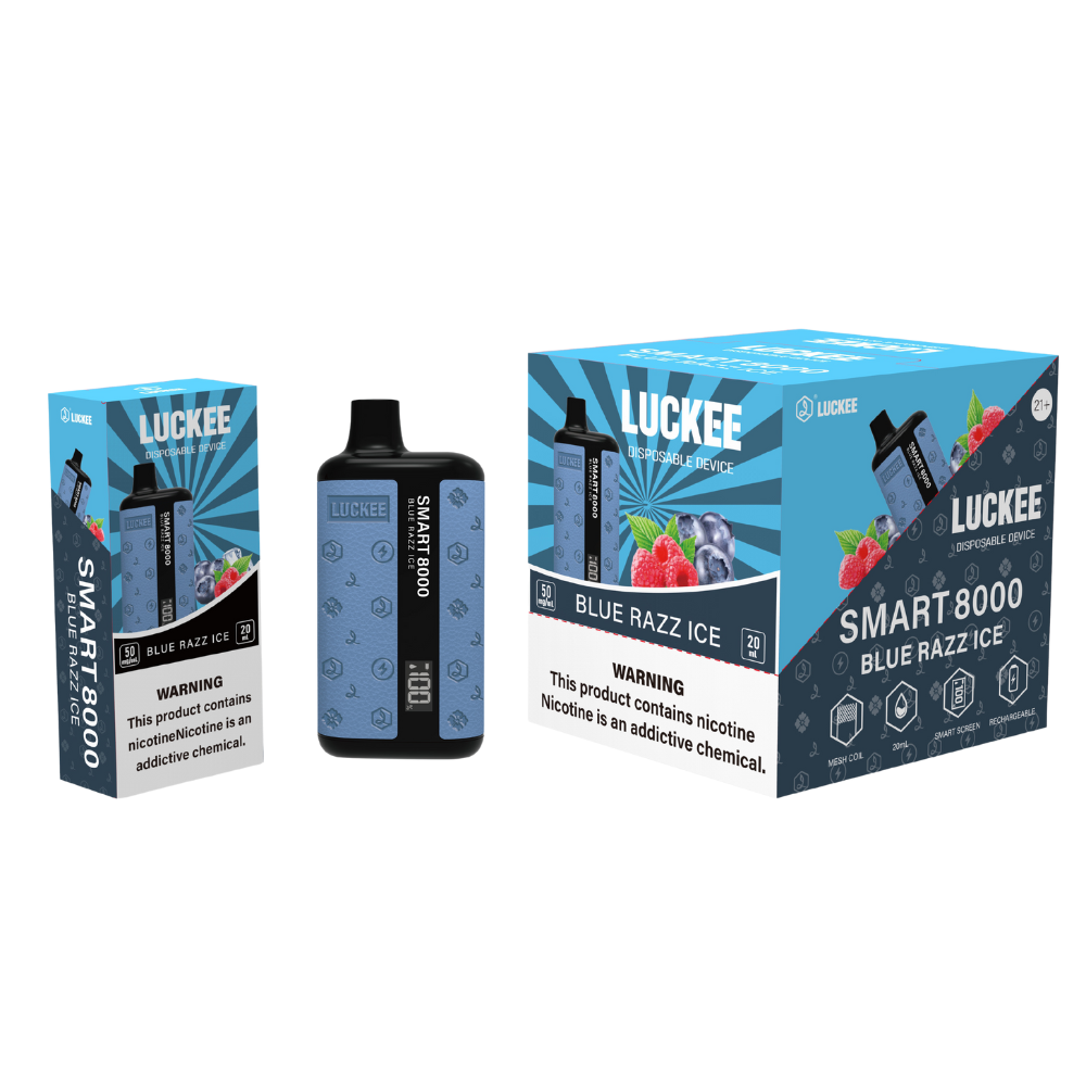 Smart Screen 8000 Disposable Vape BLUE RAZZ ICE