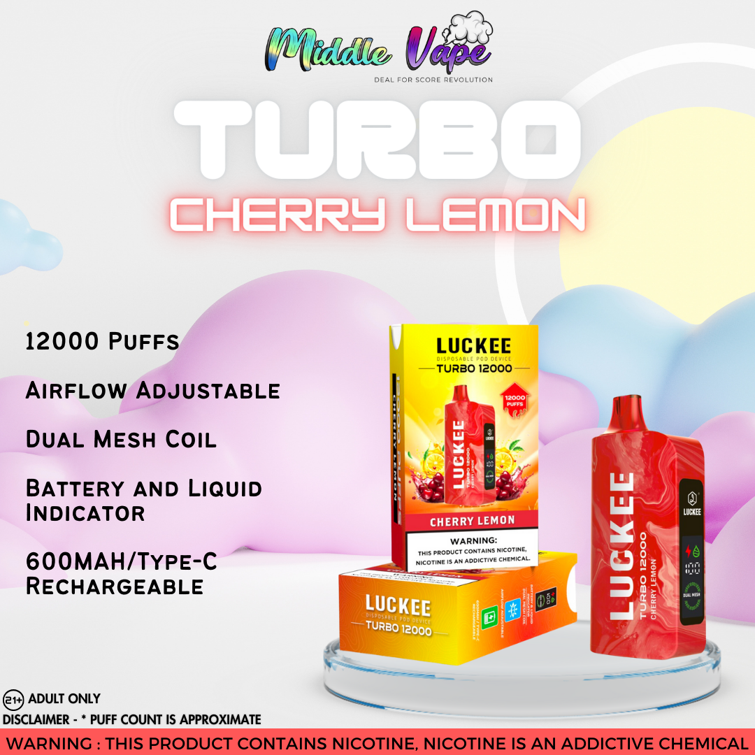 VAPROMA TURBO 12000 Disposable Vape Cherry Lemon