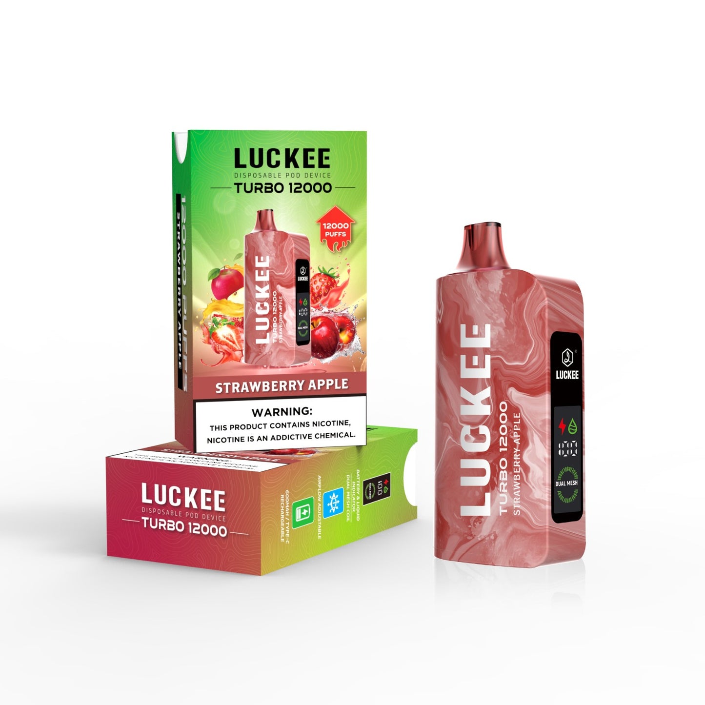 VAPROMA TURBO 12000 Disposable Vape Strawberry Apple