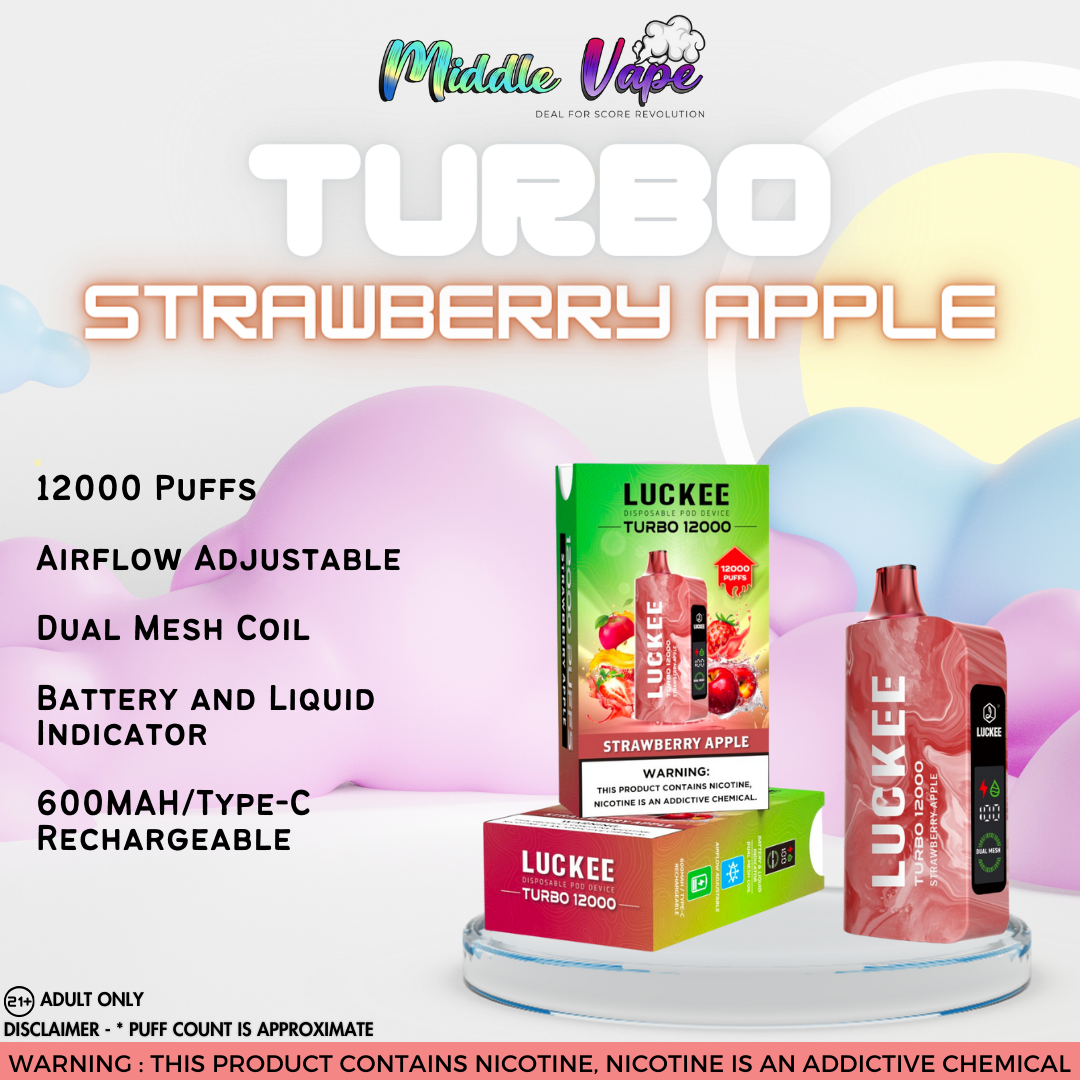 VAPROMA TURBO 12000 Disposable Vape Strawberry Apple