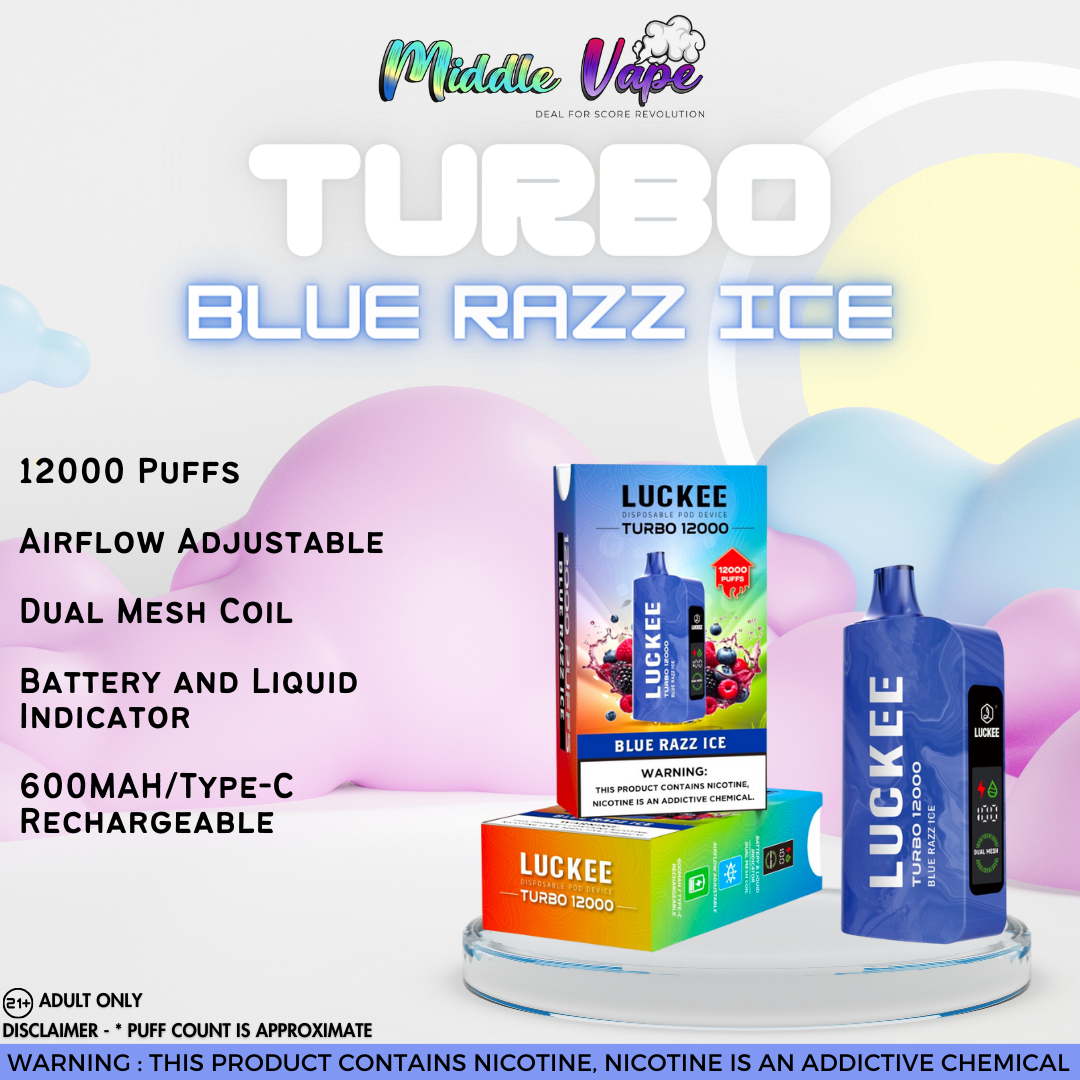 VAPROMA TURBO 12000 Disposable Vape Blue Razz Ice