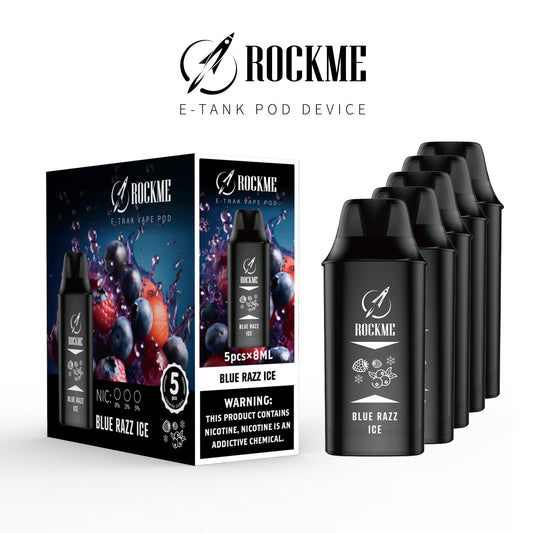 Rock Me E-Tanks Pods - 5pcs/ 8ml - Blue Razz Ice