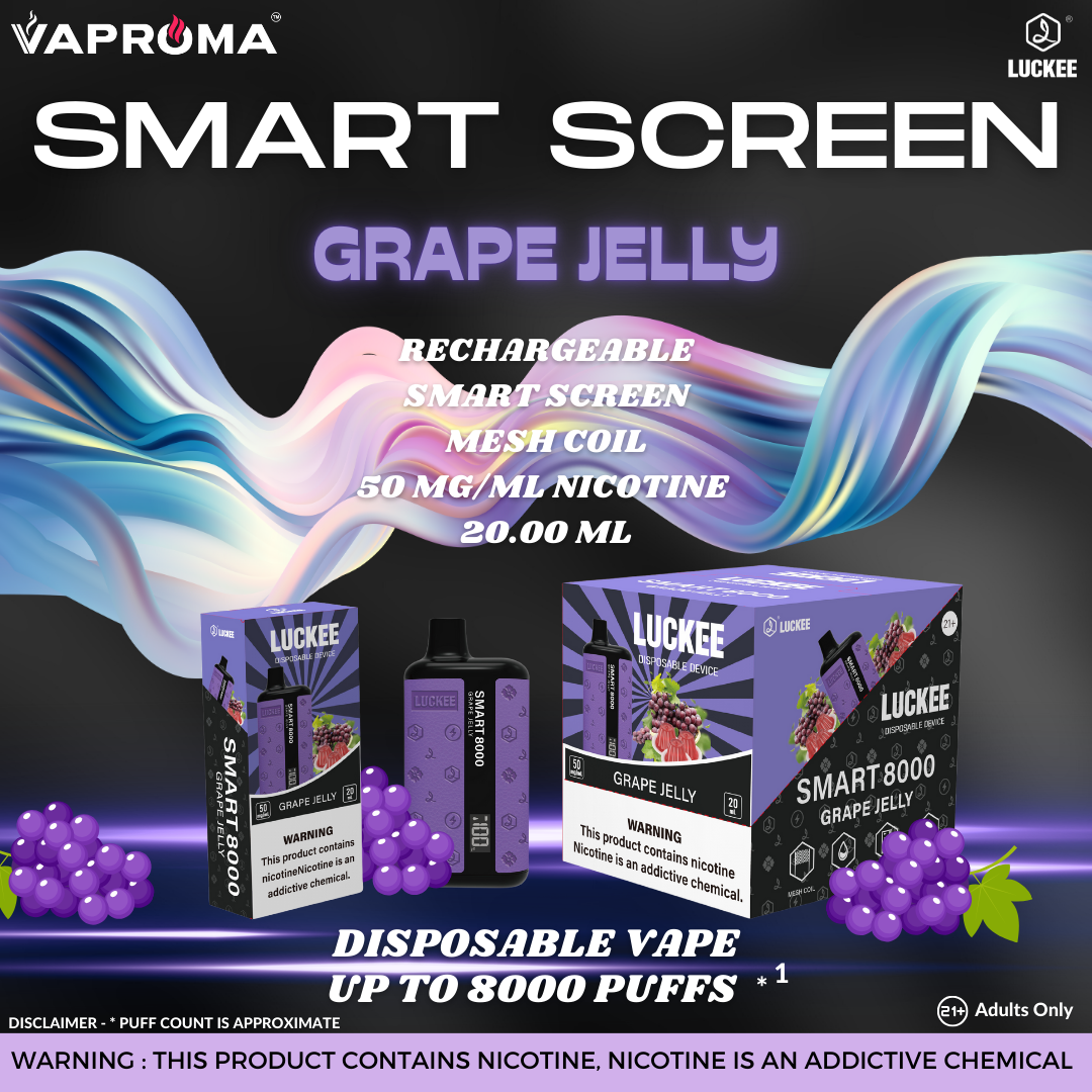 Smart Screen 8000 Disposable Vape GRAPE JELLY