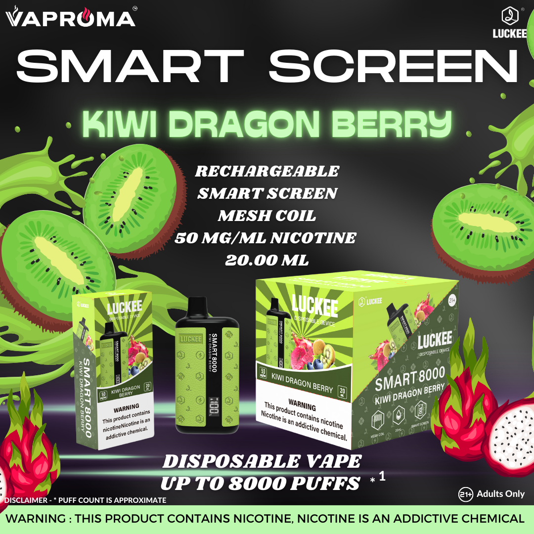 Smart Screen 8000 Disposable Vape KIWI DRAGON BERRY