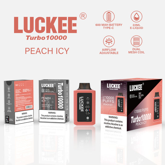LUCKEE Turbo 10000 Disposable Vape PEACH ICY