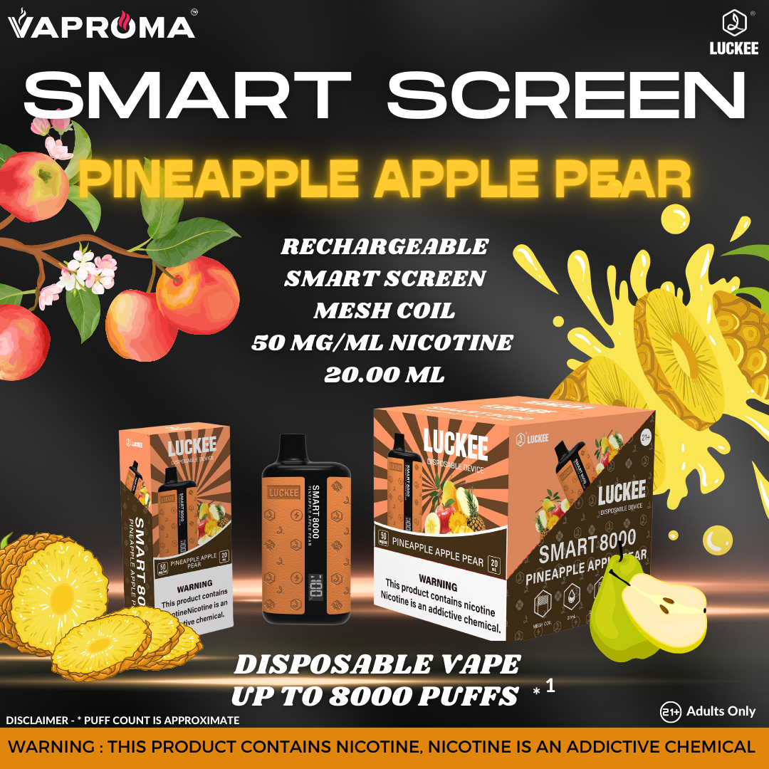 Smart Screen 8000 Disposable Vape PINEAPPLE APPLE PEAR