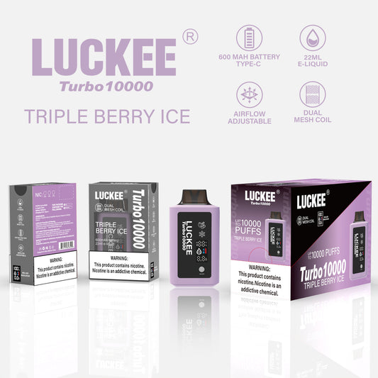 LUCKEE Turbo 10000 Disposable Vape TRIPLE BERRY ICE