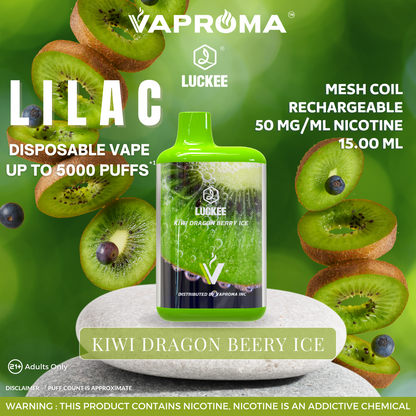 LUCKEE Lilac 5000 Disposable KIWI DRAGON BERRY ICE