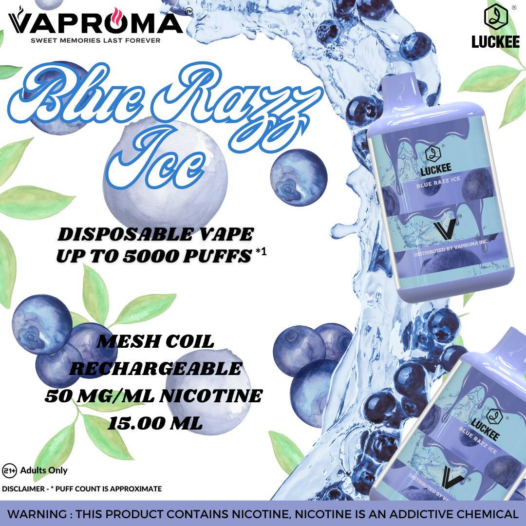 LUCKEE Lilac 5000 Disposable BLUE RAZZ ICE